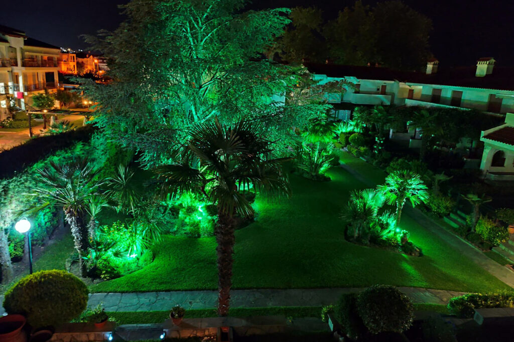 live in fourka garden by night